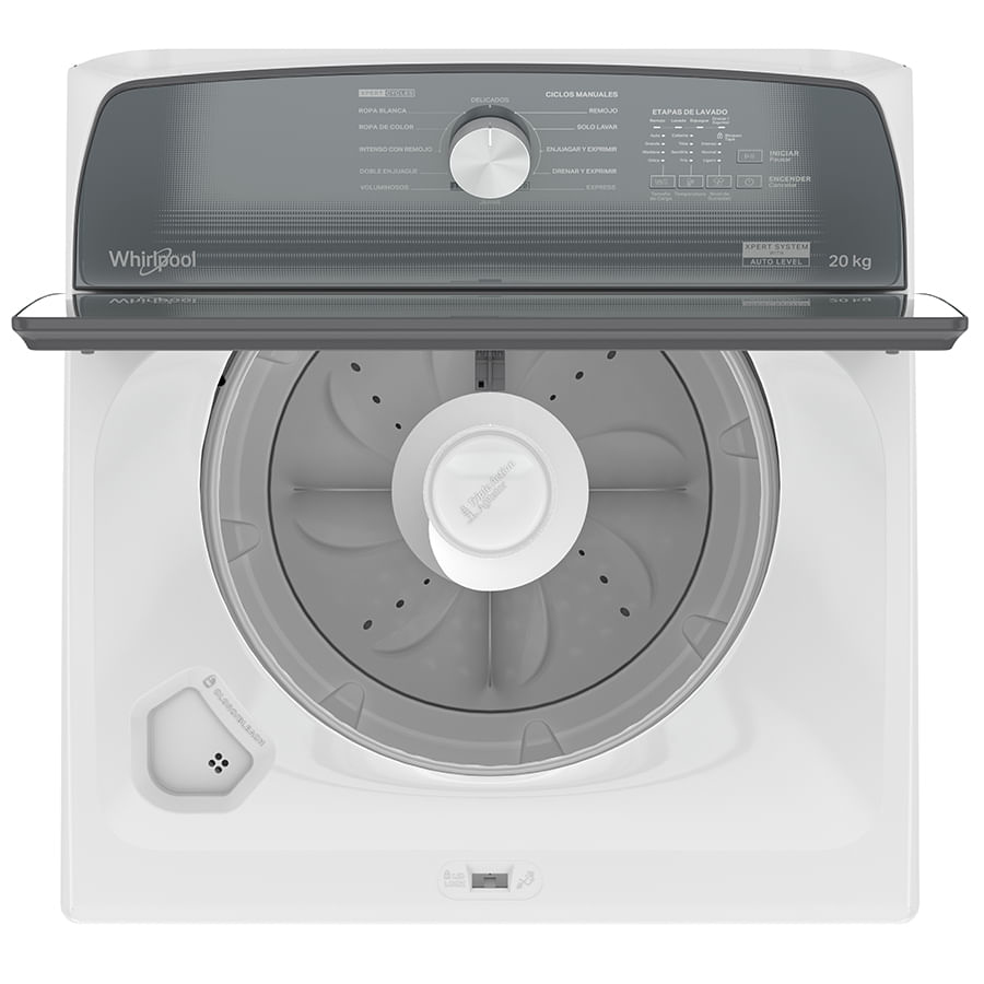 LAVADORAS WHIRLPOOL/8MWTW2041WJM 20KG CARGA SUPERIOR XPERT SYSTEM IMPULSOR PANEL DIGITAL