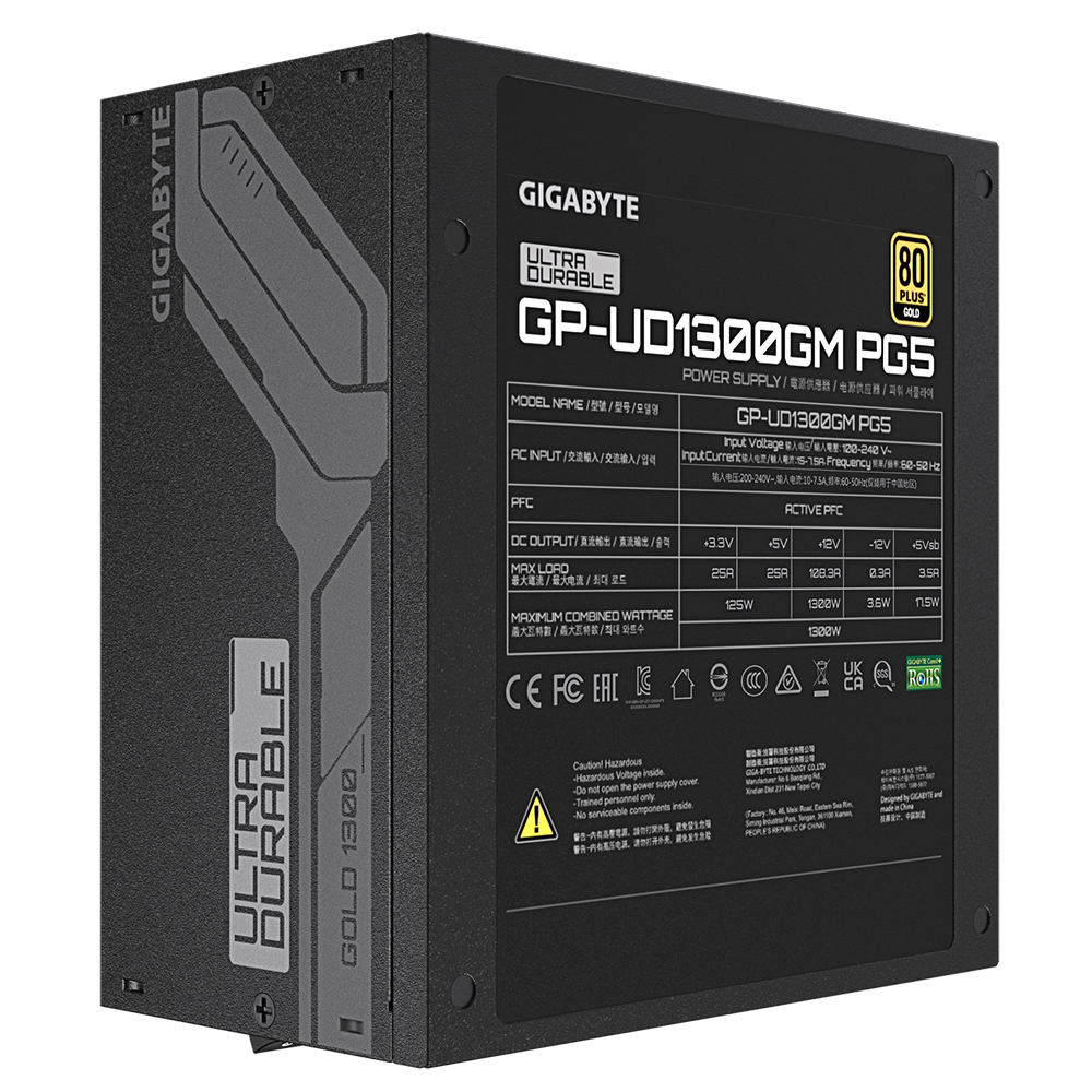 FUENTE GIGABYTE/CERTIFICADA UD1300GM PG5 80 PLUS GOLD FULL MODULAR