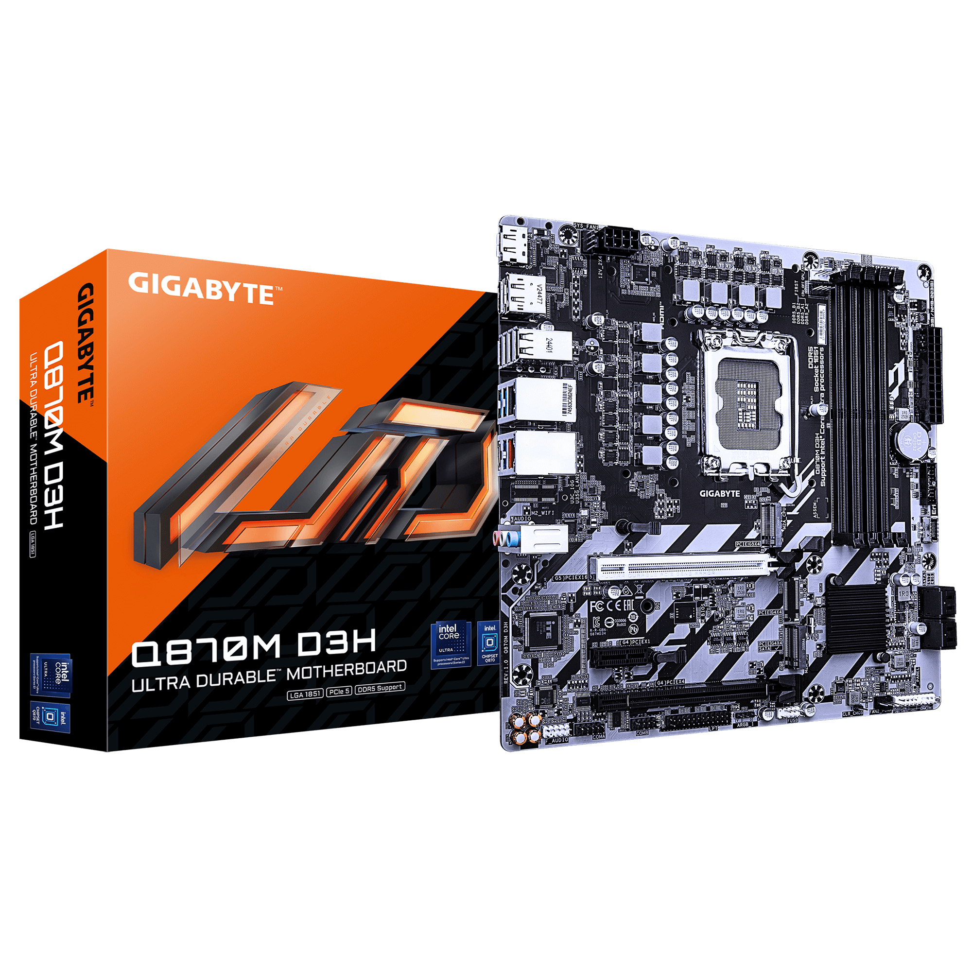 MAINBOARD GIGABYTE/Q870M D3H LGA 1851 DDR5 MICO ATX