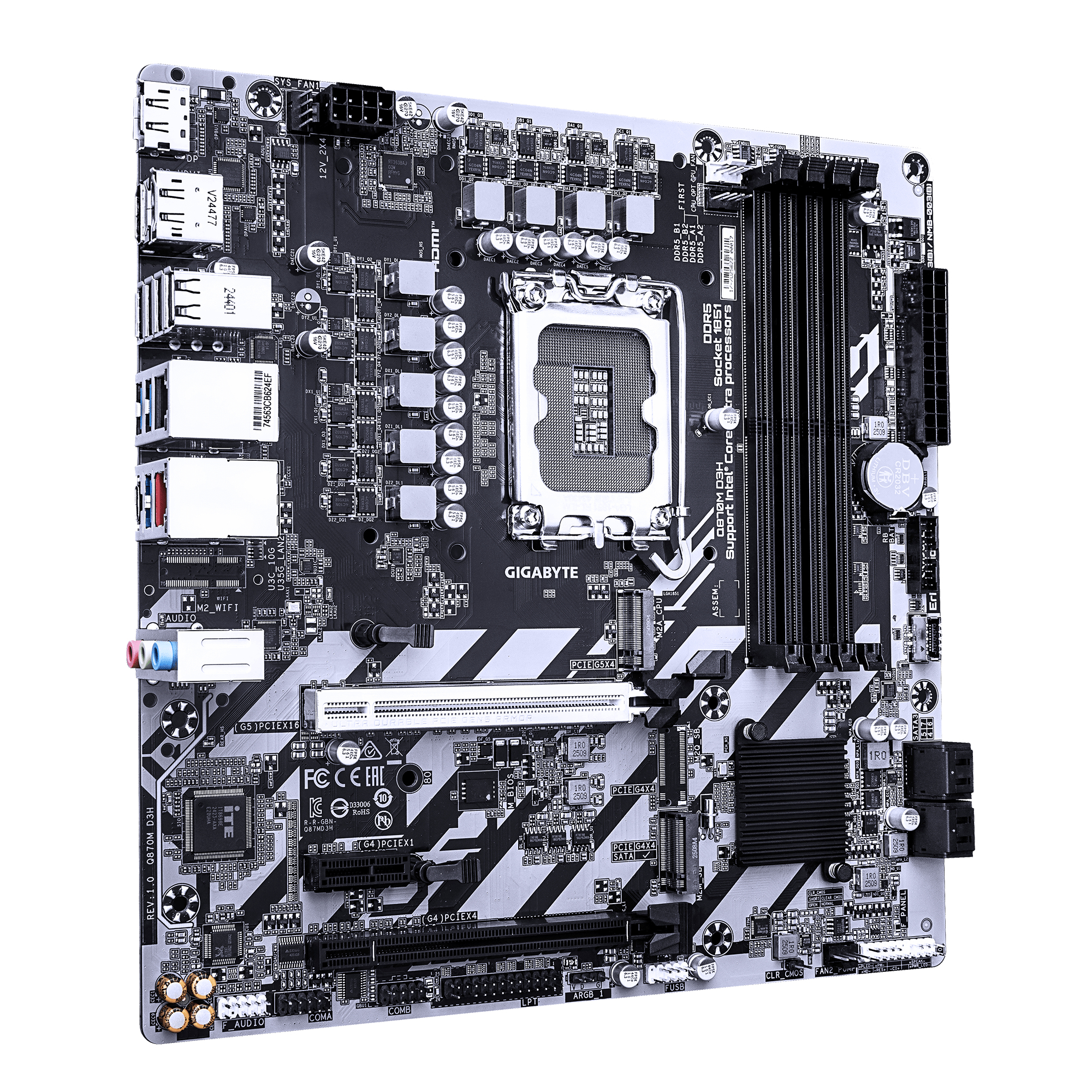 MAINBOARD GIGABYTE/Q870M D3H LGA 1851 DDR5 MICO ATX