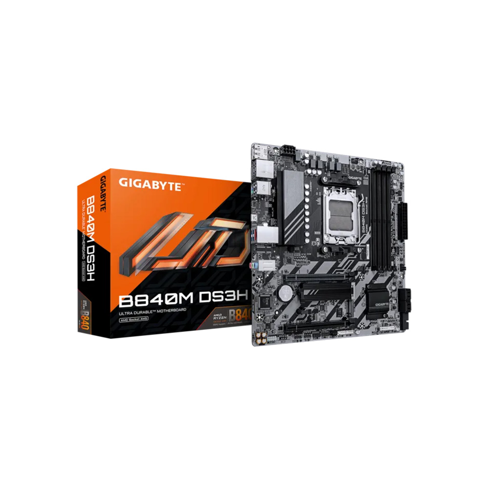 MAINBOARD/GIGABYTE B840M DS3H AM5 DDR5 HASTA 256GB PCIE 4.0 MICRO ATX