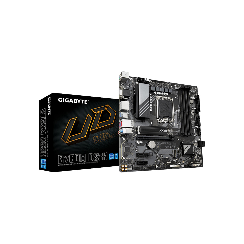 MAINBOARD GIGABYTE B760M DS3H G10 LGA1700 12AVA Y 13AVA GEN DDR5 MICRO ATX