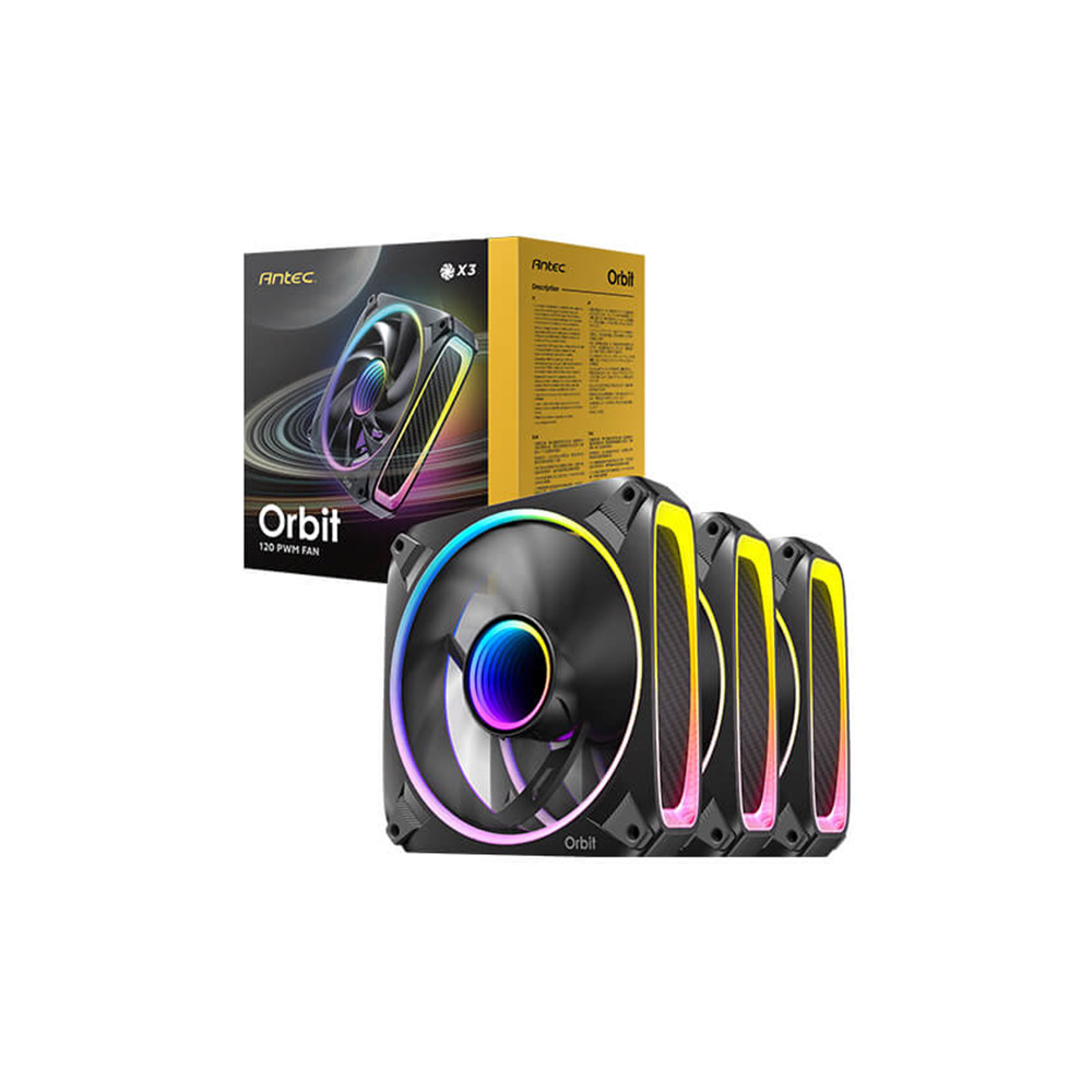 FAN ANTEC/ORBIT 120 ARGB 4-PIN 3-PIN LED/3 IN 1 PACK