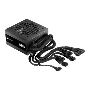 FUENTE DE PODER CORSAIR 750W CX-M CX-750M Series 80 Plus Bronze Semi-Modular Low-Noise
