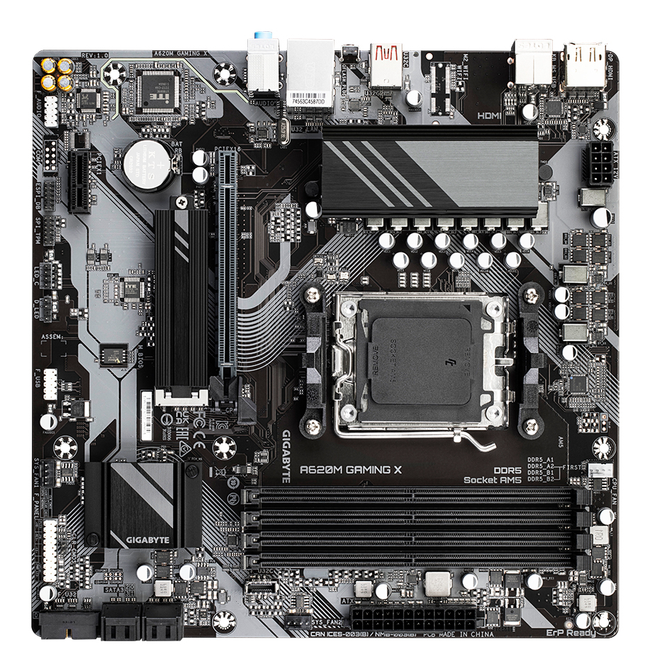MAINBOARD GIGABYTE/A620M GAMING X AM5 DDR5 RYZEN 7000 8000M 9000 MICRO ATX