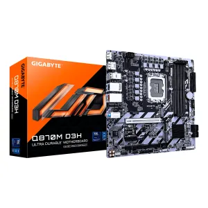 MBO GIGABYTE Q870M-D3H LGA18514DDR5-6400 HDMI 2DP 2M.2 13USB PCIe5.0 Micro-ATX